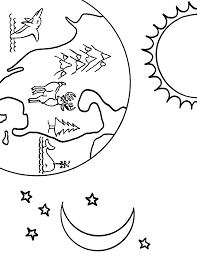 Kids love everything to do with the solar system. Earth Coloring Pages Moon Stars Sun Coloring4free Coloring4free Com