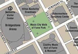 Music City Walk Of Fame Nashville Walk Of Fame Visitmusiccity Com Music City Nashville Trip Map Of Downtown Nashville
