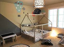 full size or queen size platform bed or wooden house bed children bed toddler bedroom design toddler rooms kid beds