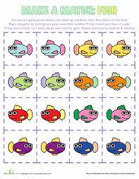 For example the bicycle rules for go fish! Fish Matching Game Worksheet Education Com Matching Cards Rainbow Fish Activities Fish Activities
