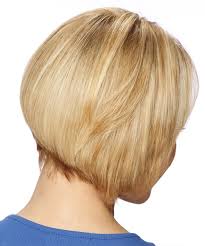 This is back view of victoria beckham concave bob hairstyle. Short Straight Layered Light Honey Blonde Bob Haircut With Side Swept Bangs