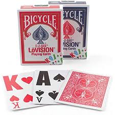 Play solitaire or the blind can invite a sighted these standard size plastic playing cards feature both regular print and braille. Amazon Com Plastic Braille Playing Cards Health Personal Care