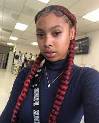 The hair on the sides is braided in tiny braids, parallel positioned and divided with clean lines. Jaz Pins Braided Hairstyles Two Braid Hairstyles Two Braids Hairstyle Black Women