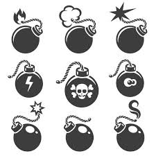 Bomb Signs Or Bomb Symbols Triangle Tattoos Small Tattoo Designs Explosion Drawing