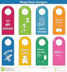 Bedroom Signs Styles Bedroom Door Hanger Signs For Sleepy Time Bright Colors Bedroom Door Signs Bedroom Doors Door Signs