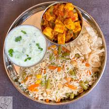 Veg Fried Rice Kadai Paneer Raita Indian Food Recipes Vegetarian Indian Food Recipes Lunch Recipes Indian