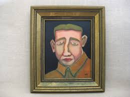 Original Portraits of Men Painting, Framed Wall Art Masculine Home Décor  Housewarming Gift for Him