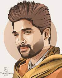 Allu Arjun Portrait Cartoon Character Design Animation Cartoon Wallpaper Hd