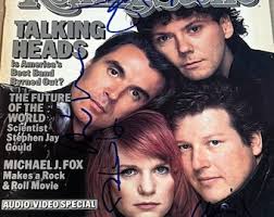 The Talking Heads FULL BAND Signed Autographed Rolling Stone Magazine David  Byrne