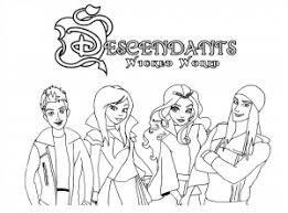 Set off fireworks to wish amer. The Descendants Coloring For Kids