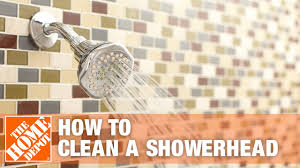 The shower head is often missed when cleaning the bathroom. How To Clean A Showerhead The Home Depot Youtube