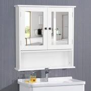 Wood medicine cabinet with attractive white finish features decorative top and bottom molding, plus brushed nickel hardware. White Medicine Cabinets Walmart Com