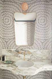 When looking for bathroom remodel ideas, perhaps start with a motif that you love, like an animal or nature! 28 Bathroom Wallpaper Ideas That Will Inspire You To Be Bold Wallpaper For Bathrooms