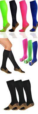 Copper Infused Compression Socks Support Stockings W Odor Control Compression Socks Support Stockings Varicose Vein Remedy