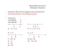 Write this letter in each box that contains the number ot that exercise. Algebra 2 Week 2a Section 4 Autumn Soon Week 2a Section 3 Reflection Question Reflection Question For Today Why Are You Usually Asked To Graph Ppt Download