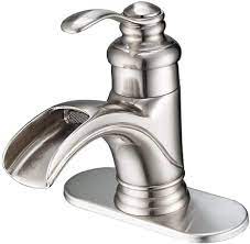 Consider faucets the jewelry of the design space. Buy Homevacious Waterfall Bathroom Faucet Brushed Nickel Single Handle Bath Tub Lavatory Sink Vanity Basin Faucets Mixer Tap One Hole Lever Brass Deck Mount Commercial Supply Hose Cupc Lead Free Online In Turkey