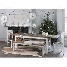 The glass dining table brings a modern touch while the dining chairs bring an old look, creating a unique twist in this area. Nordic Dining Table With 5 Chairs Bench 2 Extensions Noa Nani