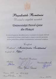 Pe studocu găsești toate ghidurile de studiu, examenele anterioare și notele de curs de care ai nevoie pentru a trece examenele cu note mai bune. Universitatea Petrol Gaze Din Ploiesti A Fost DecoratÄ Cu Ordinul Meritul Pentru Invatamant In Grad De OfiÅ£er De CÄtre E S Domnul Klaus Johannis Presedintele Romaniei Universitatea Petrol Gaze Din Ploiesti