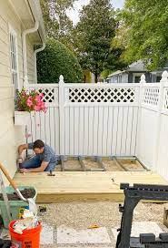 Decks are great spaces for outdoor entertainment or for simply relaxing. How To Build A Backyard Deck Diy Ashley Brooke Designs