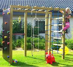 Auf denen kinder klettern, hängen und sitzen können. Xxl Klettergerust 2 4m Kletterturm Spielturm Mit Kletternetz Reckstange Leiter Ebay