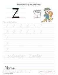 Practicing the letter z in cursive. Cursive Uppercase Z Worksheet Primarylearning Org