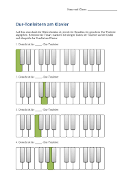 Die 7 grundtöne befinden sich auf der klaviertastatur auf den weißen tasten. Dur Tonleitern Am Klavier Aufgabe