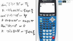 Inverse tan there are 2 different ways that you can enter input into our arc tan calculator you can enter input as either a decimal or as the opposite over the adjacent. Inverse Trig On Ti 84 Graphing Calculator Youtube