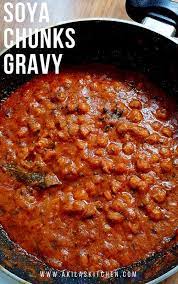 Soya Chunks Gravy Spicy Meal Maker Gravy Learning To Cook Recipe Spicy Recipes Indian Vegetarian Dishes Indian Baby Food Recipes