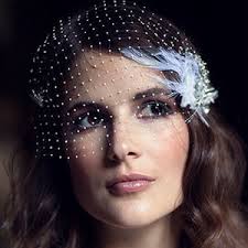 Buy Flapper Style Cap, Diamonties Embroidered Tulle Cap, Great Gatsby  Inspired Headpiece, Alternative Veil, 20's Vintage Flapper Style, Sparkle  Online in India