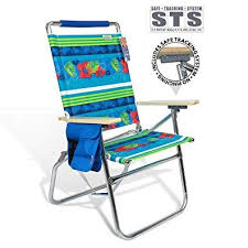 690grand deluxe 18 inches high seat beach chair big tycoon recline cup holder padded shoulder strap ultimate outdoor patio camping chairs beach chairs chair