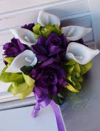 This Item Is Unavailable Etsy Silk Flower Wedding Bouquet Wedding Church Decor Purple And Green Wedding