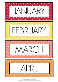 Months Of The Year Coloured Polka Dot Focus Board Months