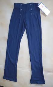 Details About Nwt Bal Togs Sn13902 Navy Blue Cotton Lycra Jazz Pants Faux Snaps Dance