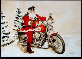 The Many Thoughts Of Harleygirl Harley Davidson Artwork Christmas Artwork Motorcycle Christmas