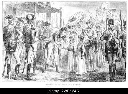 The Two Sons of Tipu Sahib, Sultan of Mysore, Being Handed over as Hostages to General Cornwallis, Robert Smirke reimagined Stock Photo - Alamy