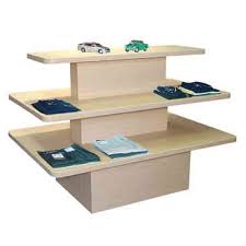 Prestige Rectangular 3 Tier Display Table Wood Display Table Display Store Fixtures