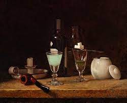 Still life with glass of absinthe and a carafe, vincent van gogh, 1887 oil on canvas 46.2 x 33.3 cm (18.1 x 13.1 in.) van gogh museum, amsterdam, netherlands. Pin By Peggy White On Absinthe Absinthe Still Life Still Life Painting