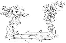 With his name literally translating as the feathered serpent or the plumed serpent, quetzalcoatl was portrayed as an amphiptere dragon, i.e. Stylized Quetzalcoatl Lineart Aztec Art Mayan Art Aztec Tattoo Designs