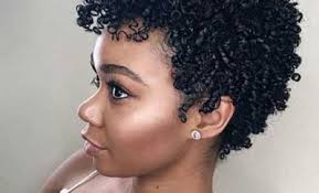 Portrait of happy female freelancer looking away at table with graphic tablet in home office. 20 Short Natural Hairstyles For Black Women Short Hairstyles Haircuts 2019 2020