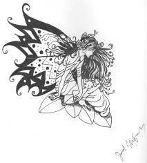 Original resolution is 500x500 px. Flower And Tribal Fairy Tattoo Design