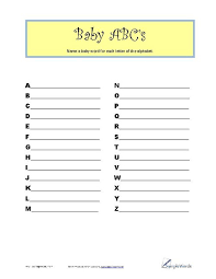 Abc Baby Shower Game Abc Baby Shower Baby Shower Games Baby Shower