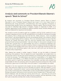 Analysis And Comments On President Barack Obama S Speech Back To School Phdessay Com Find the best essay sample on obama inauguration speech analysis in our leading paper example online catalog! president barack obama s speech back
