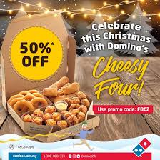 Catch new news here and other highlights on our newest campaigns! Domino S Pizza 50 Off Cheesy Four Christmas Promotion Code