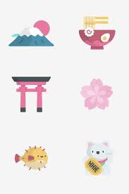 Prototype Japan Japan Mount Fuji Hand Pulled Noodle Torii Cherry Blossoms Png And Vector With Transparent Background For Free Download Mount Fuji Japan Icon Watercolor Art Diy