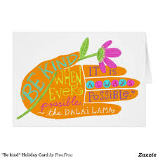However, publishing design programs such as adobe indesign or affinity publisher will allow you more control over page sizing, color settings, and typography. Be Kind Holiday Card World Kindness Day Hand Quote Custom Holiday Card