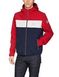 Tommy Hilfiger Men S Hooded Performance Soft Shell Jacket Red White Navy X Large Men S Coats And Jackets Soft Shell Jacket Winter Outfits Men