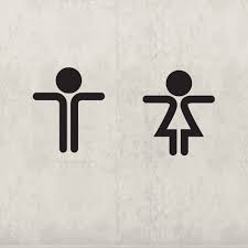 Public Restroom Male And Female Door Signs Business Removable Wall Decal Bathroom Doors Bathroom Door Sign Toilet Door Sign