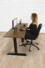 Techorbits Electric Standing Desk Frame 60 X 24 Inch Tabletop Black Frame White Top Motorized Workstation Two Leg Stand Up Desk With Memory Settings And Telescopic Sit Stand Height Adjustment Office Products Office