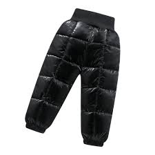 After realising that he couldn't pick up his pants with soapy hands, he laughed and continued to wash the car. Kids Boys Girls Puffer Duck Down Pants Winter Warm Trousers Waterproof Pants Kids Pants
