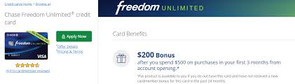 Sep 09, 2020 · i applied for and received the chase freedom unlimited card. Chase Freedom Unlimited 200 Offer Doctor Of Credit